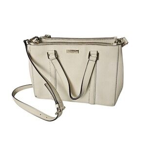 Kate Spade Newbury Lane Small Loden Crossbody Bag Ivory‎ Leather Minimalist ~